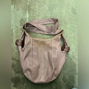 See by chloe leather mauve crossbody bag boho hippie